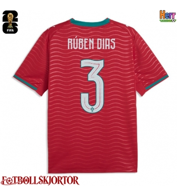 Portugal Ruben Dias #3 Hemmatröja VM 2026 Kortärmad